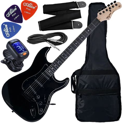 Kit Guitarra El Trica Strato Tagima Woodstock Tg Classic Bk Preta