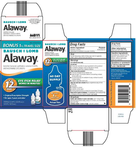 Alaway By Bausch And Lomb Incorporated Drug Facts