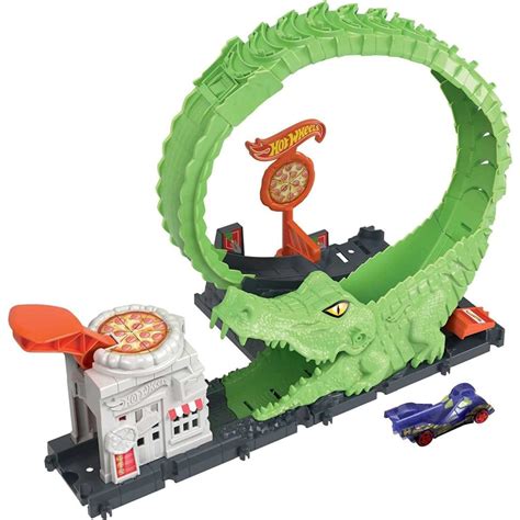 Set De Joaca Hot Wheels Crocodile Loop Masina La Scara 1 64 EMAG Ro