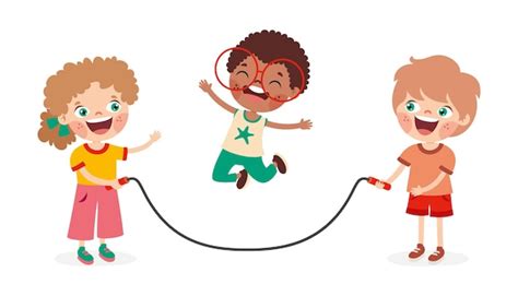 Desenhos De Pular Corda - Desenhos Animados De Criancas Pulando Corda Jogos E Brincadeiras