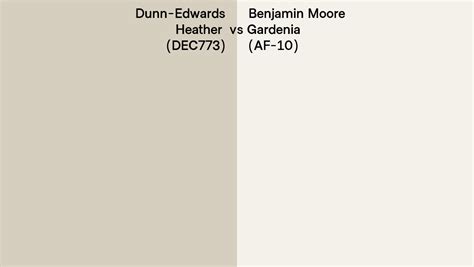 Dunn Edwards Heather Dec773 Vs Benjamin Moore Gardenia Af 10 Side By Side Comparison