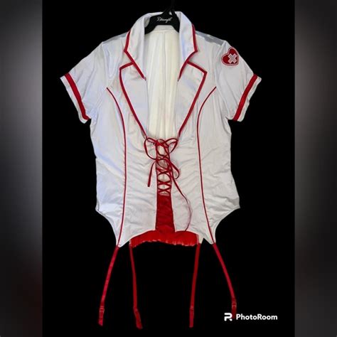Dreamgirl Other Nwot Womens Sexy Nurse Lingerie Costume With Garters Poshmark