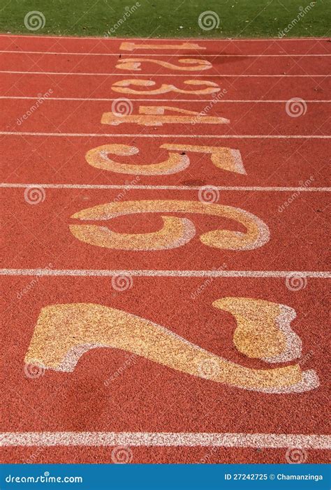 Track and Field Startline stock image. Image of background - 27242725