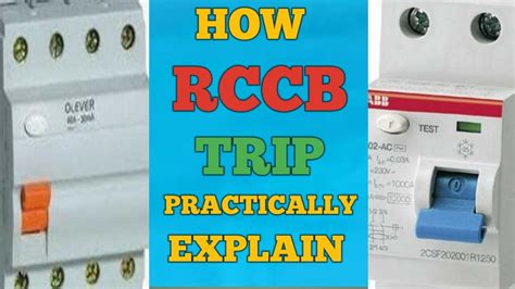 What Is RCCB Tripping Time Of RCCB Working Principle Of