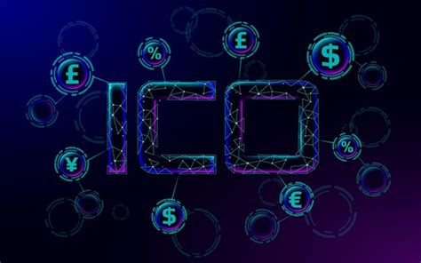 Premium Vector Initial Coin Offering Ico Letters Technology Finance