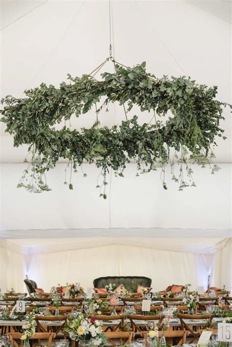 Statement Floral Hoop Wedding Decor Using Foliage And Greenery For A