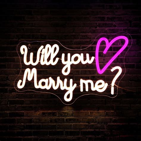 Jghturie Will You Marry Me Neon Sign Led Neon Signs For