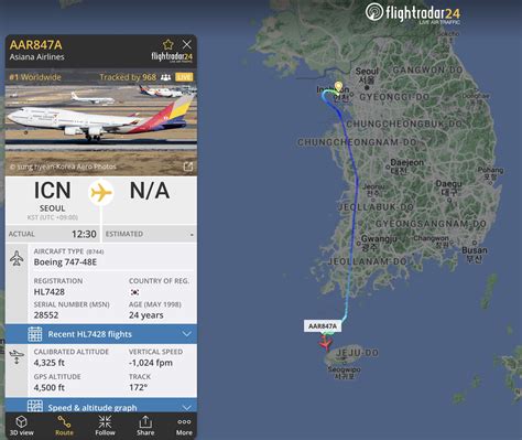 Flightradar24 on Twitter: "Our most tracked flight at the moment, a