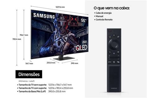 Smart TV Samsung 55 QLED 4K Modo Game Processador IA Som Em Movimento