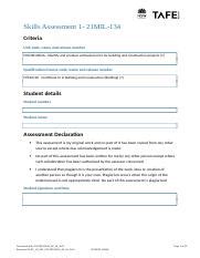 CPCCBC4004A AE Sk 2of3 1 Docx Skills Assessment 1 21MIL 134