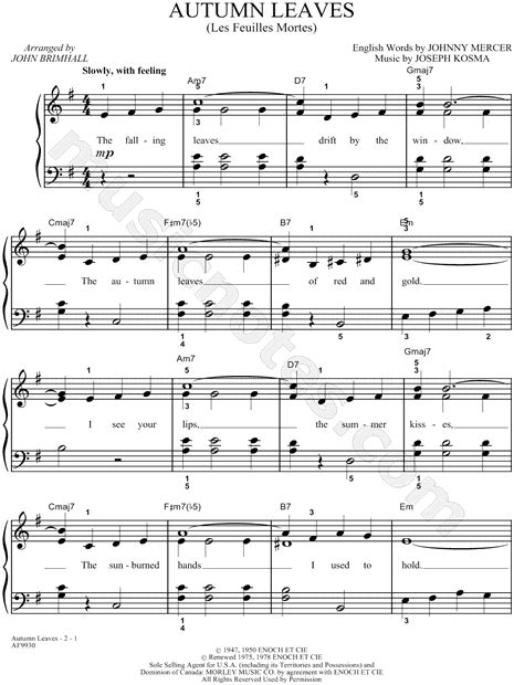 Autumn Leaves Piano