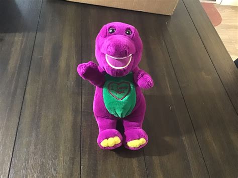 Vtg Singing Barney Plush Etsy