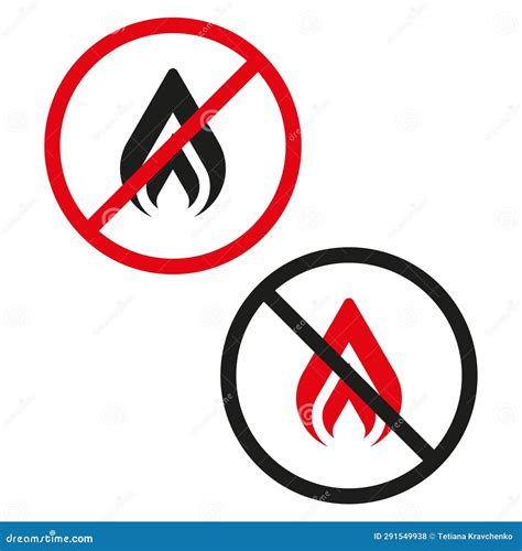 No Fire Sign Vector Illustration Eps 10 Stock Vector Illustration