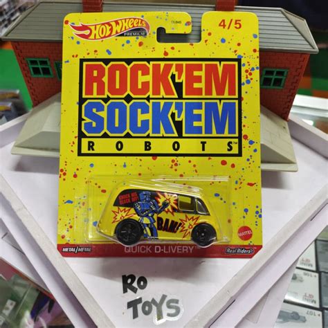 Hot Wheels Premium Quick D Livery Rock Em Sock Em Robots Shopee Malaysia