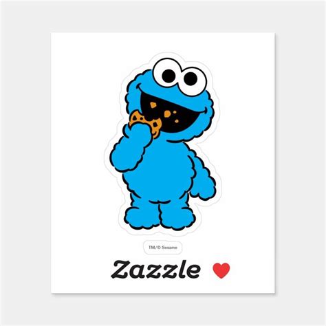C Is For Cookie Monster Add Your Name Sticker Zazzle Monster