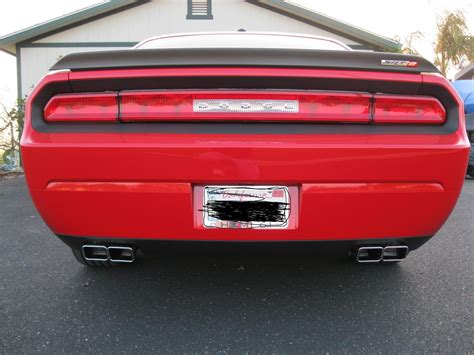 Mopar Quad Exhaust Tips Installed Dodge Challenger Forum