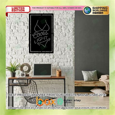 NEW Coors Light Bikini Led Light Metal Sign Express Your Unique Style With BoxBoxShirt