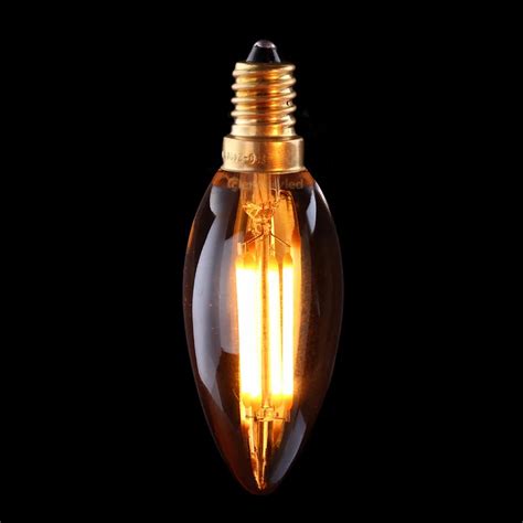 Buy Vintage Led Filament Bulb4w Gold Tint2200k Edison C35 Candle Stylee12