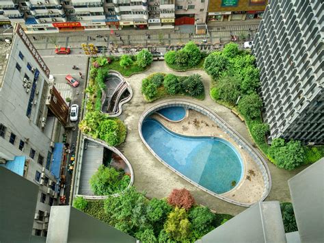 resort  pools  chengdu sichuan china image  stock photo