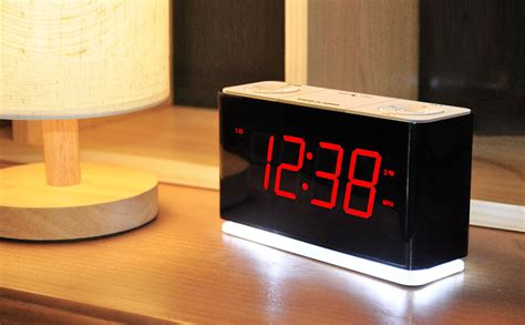 Alarm Clock Radio with Bluetooth, Dual Alarm, Dimmable LED Display, 16 ...
