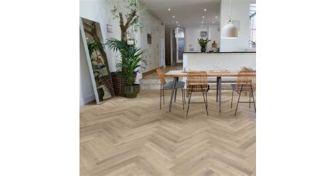 Polyflor Camaro Rigid Core Naked Blond Oak Herringbone Rpq Flooring Tools Direct