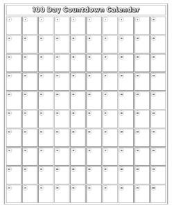 10 Best From 100 Countdown Printable Printablee Fillable Form 2024