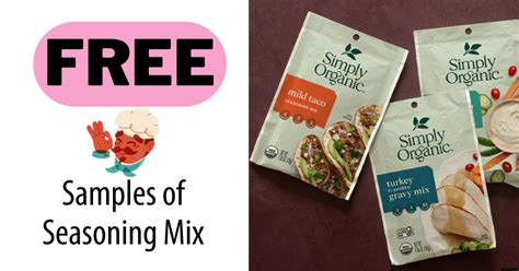 Free Samples Of Simply Organic Seasoning Mixes