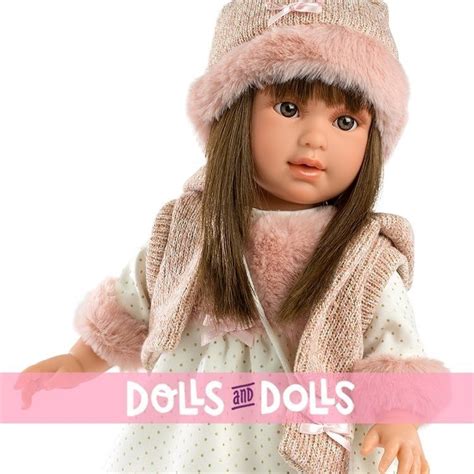Llorens Doll Cm Martina Brunette With Pink Waistcoat Dolls And Dolls Collectible Doll Shop