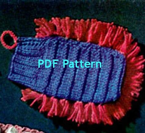 Crochet Dusting Mitt Pattern Vintage Knit Or Crochet Version Eco