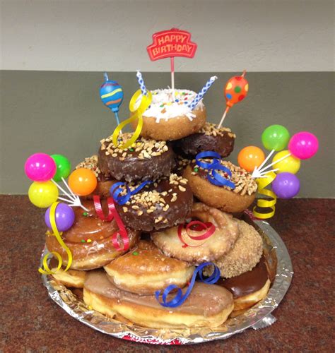 Donut Tower Birthday Cake