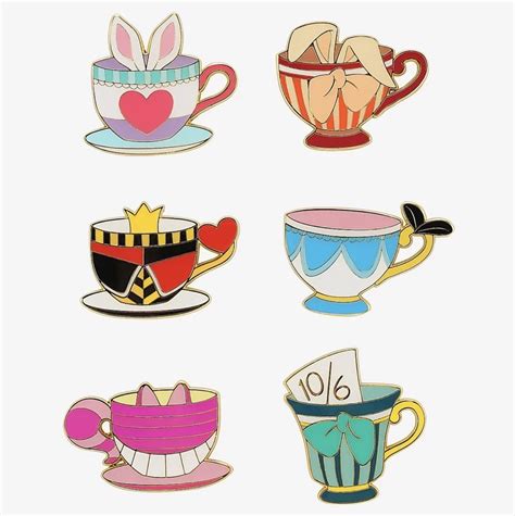 Alice In Wonderland Character Cups Blind Box Disney Pins At Hot Topic Disney Pins Blog