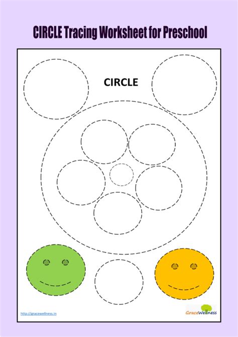 Circle Tracing Worksheet Free Printable