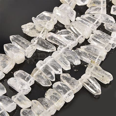 Wholesale Natural Rough Quartz Crystal Bead Strands Kbeads