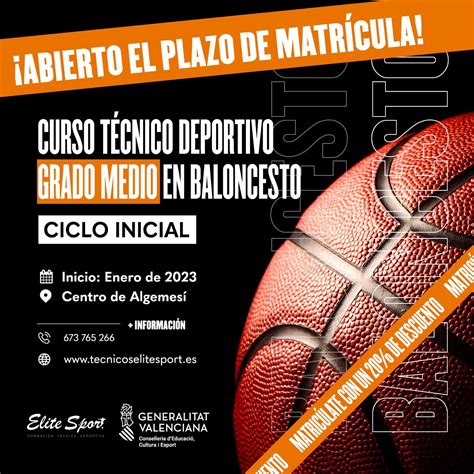 Segunda edición del curso de técnico deportivo en baloncesto - EliteSport