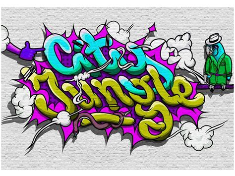 Papel De Parede Artgeist City Jungle Graffiti X Cm Worten Pt