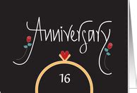 16th Wedding Anniversary Cards from Greeting Card Universe