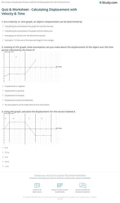 Velocity Time Graph Worksheet Englishworksheet My Id