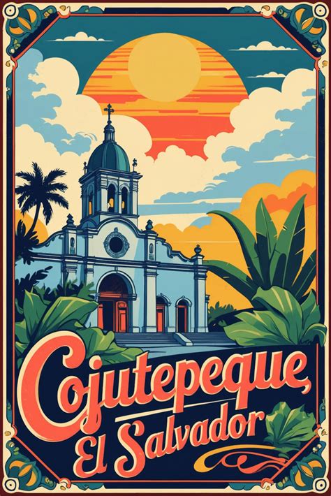Cojutepeque El Salvador Vintage Travel Tourism Poster in 2025 | Travel