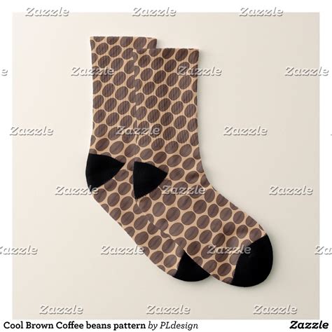 Cool Brown Coffee beans pattern Socks | Zazzle | Patterned socks