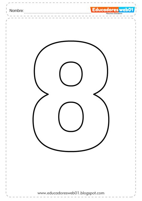Molde Numero 8 Para Imprimir