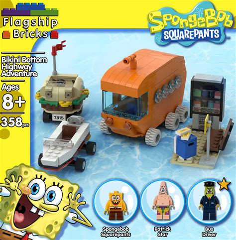Lego Moc Bikini Bottom Highway Adventure By Flagshipbricks Rebrickable Build With Lego