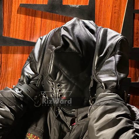 Bondage Maske BDSM Maske Leder Bondage Haube Leder Fessel Haube Fetisch Maske Erwachsene Sex