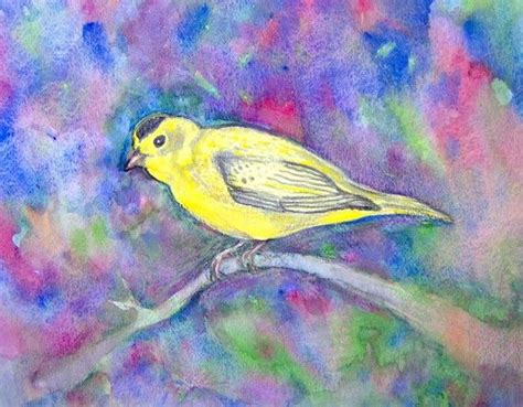 Yellow Bird Original Painting By JanePriserArts On Etsy Painting