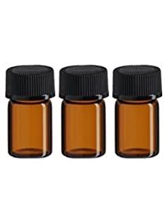 Amazon 50pcs 5 8 Dram 2 Ml Amber Glass Essential Oil Bottle