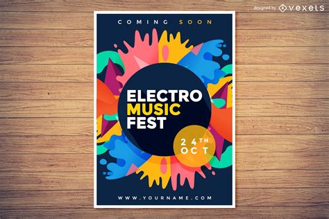 Descarga Vector De Cartel Del Festival De M Sica Electro