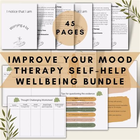 Depression And Anxiety Worksheets Etsy