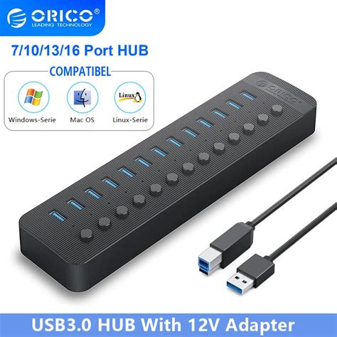 Orico Hub Usb Industriel Ports Abs Otg S Parateur