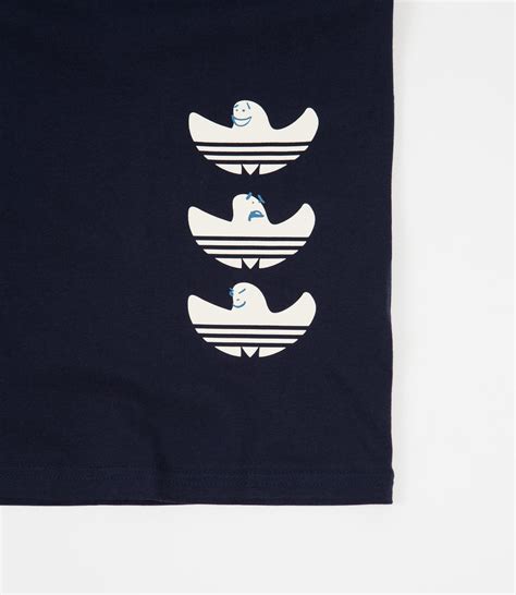 Adidas Drawn Shmoofoil T Shirt Collegiate Navy Wonder White Flatspot