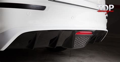 Диффузор на задний бампер с стоп-сигналом (РЕСТАЙЛИНГ) Evolution на Kia ...