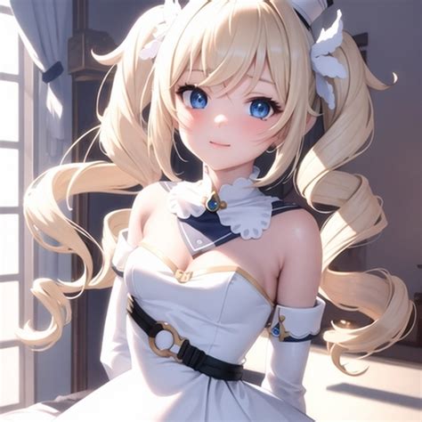 Barbara Genshin Anime Blonde AI Art Wallpaper